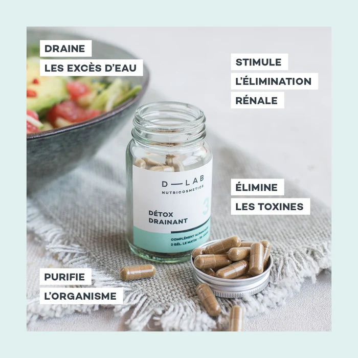 D-LAB Détox Drainant 3 Mois – Drainage, Élimination & Silhouette Affinée