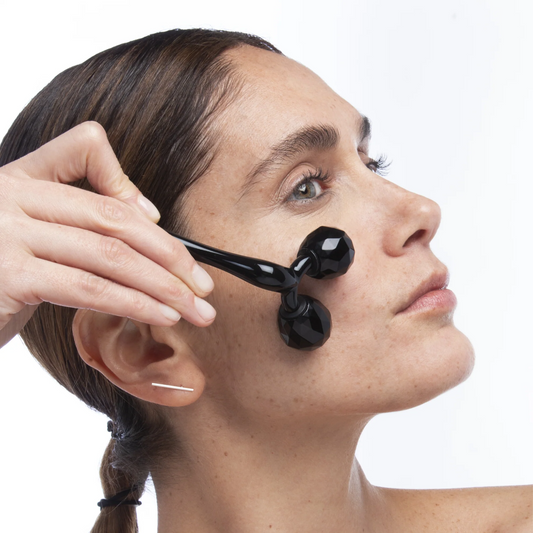 Skin Regimen LX Double Headed Face Roller – roller visage à jade noir
