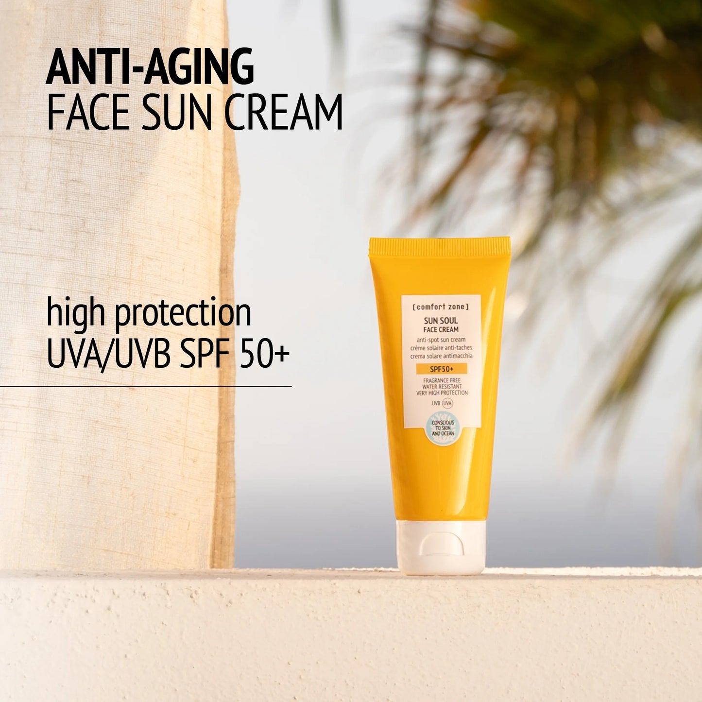 SUN SOUL Face Cream SPF50 – Crème Solaire Visage Haute Protection – 60 ml