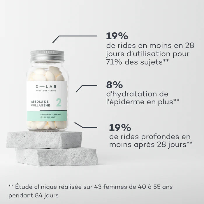 D-LAB Absolu de Collagène 1 mois – Anti-Âge & Fermeté Peau (Comprimés)