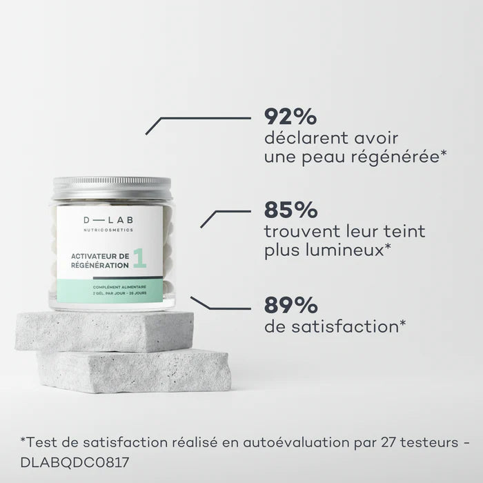 D-LAB Activateur de Régénération 1 mois – Peau Éclatante & Renouvellement Cellulaire (Capsules)