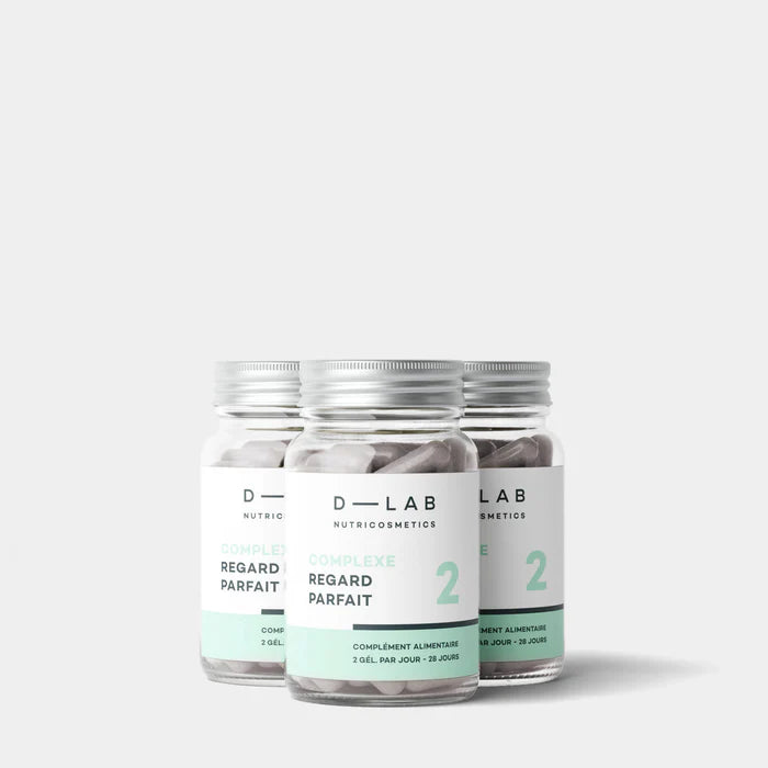 D-LAB Complexe Regard Parfait 1 mois – Anti-cernes, Anti-poches & Anti-rides (Gélules)