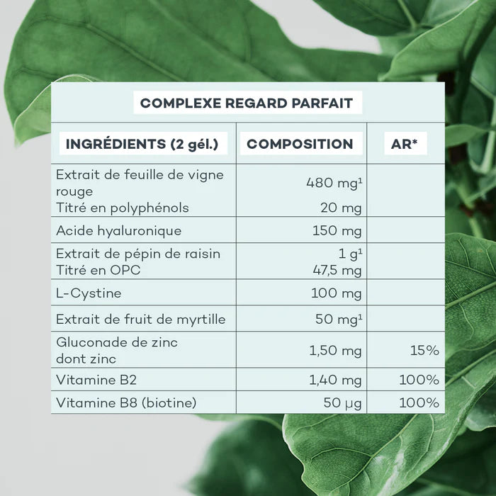 D-LAB Complexe Regard Parfait 1 mois – Anti-cernes, Anti-poches & Anti-rides (Gélules)
