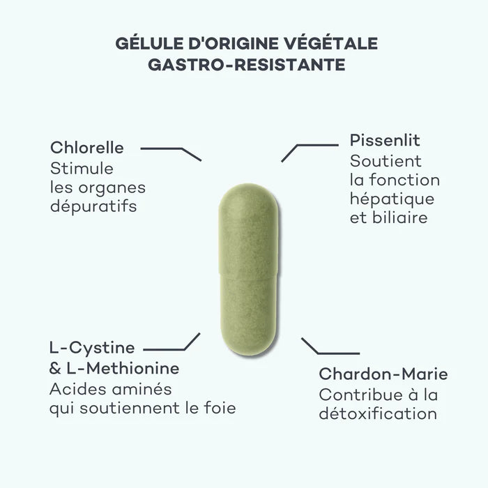 D-LAB Détox Foie 1 mois – Capsules Détoxification Hépatique & Élimination des Toxines