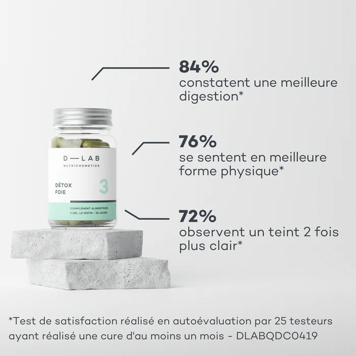 D-LAB Détox Foie 1 mois – Capsules Détoxification Hépatique & Élimination des Toxines