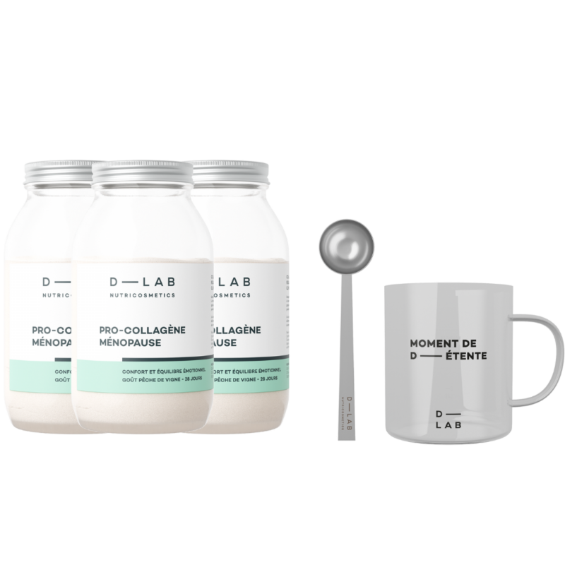 D-LAB Pro-Collagène Ménopause – 1 mois | Confort, Peau, Articulations & Équilibre Hormonal