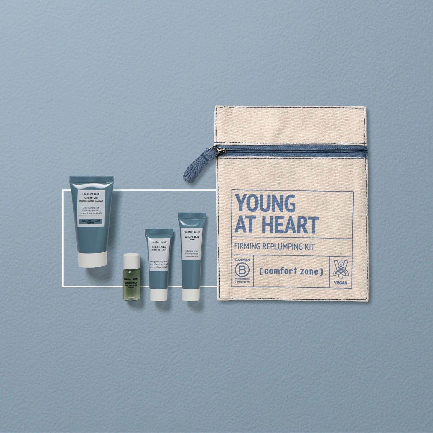 YOUNG AT HEART KIT – Comfort Zone | Routine Anti-Âge Éclat & Fermeté | 4 Soins SUBLIME SKIN